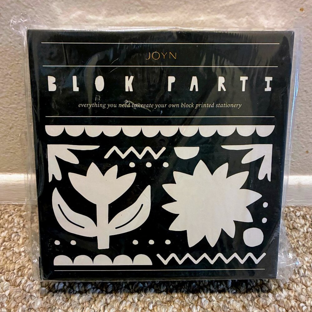 NWT Joyn Block Printing Kit - Tulip Print Stationery Set